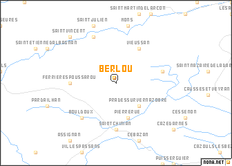 map of Berlou