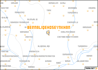 map of Bernalīq-e Ḩoseyn Khān