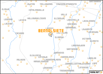 map of Bernal Siete