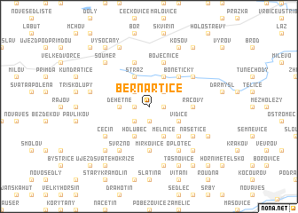 map of Bernartice