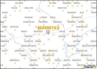 map of Bernartice