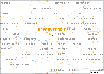 map of Bernay-en Brie