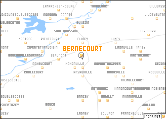 map of Bernécourt