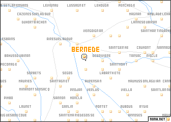 map of Bernède