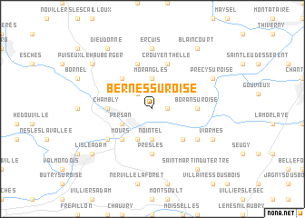 map of Bernes-sur-Oise