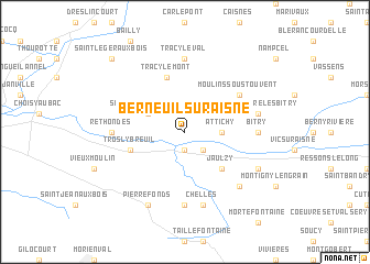 map of Berneuil-sur-Aisne