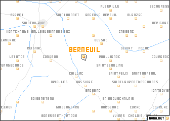 map of Berneuil