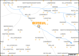 map of Berneuil