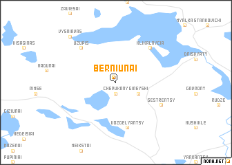 map of Berniūnai