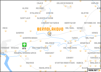 map of Bernolákovo