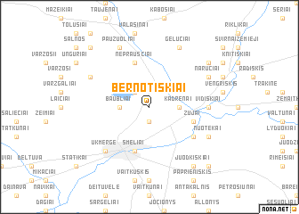 map of Bernotiškiai