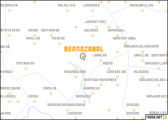 map of Bernozábal