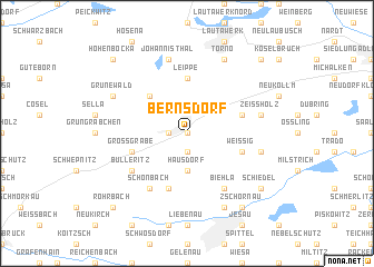 map of Bernsdorf