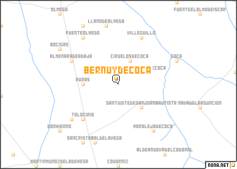 map of Bernúy de Coca