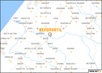 map of Beror H̱ayil