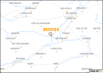 map of Berriew