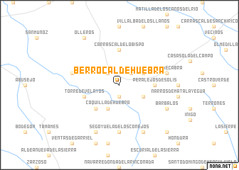 map of Berrocal de Huebra