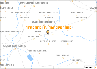 map of Berrocalejo de Aragona