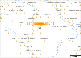 map of Berrogain-Laruns