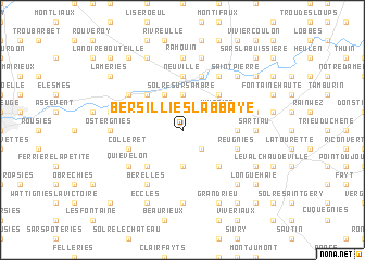 map of Bersillies-lʼAbbaye