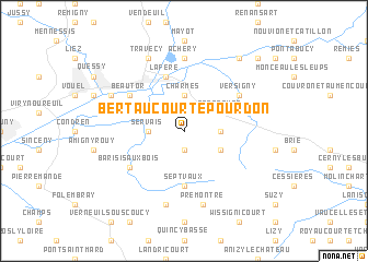 map of Bertaucourt-Épourdon