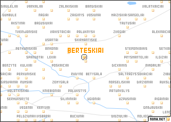 map of Berteškiai