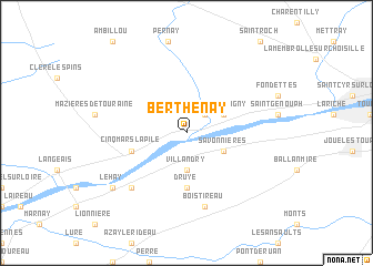 map of Berthenay