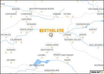 map of Bertholène
