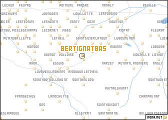 map of Bertignat Bas