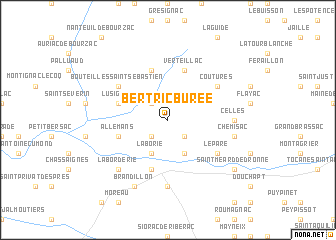 map of Bertric-Burée