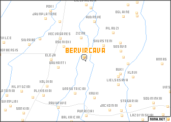 map of Bērvircava