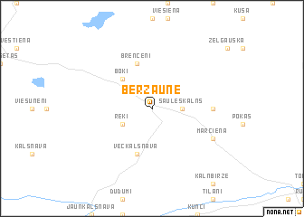 map of Bērzaune