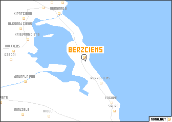 map of Bērzciems