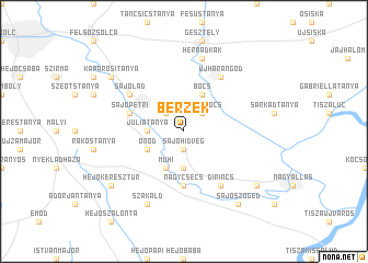 map of Berzék