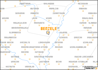 map of Berželė