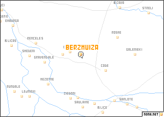 map of Bērzmuiža