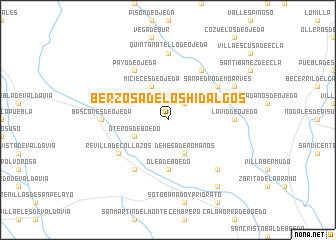 map of Berzosa de los Hidalgos