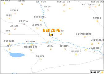 map of Bērzupe