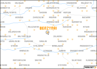 map of Beržynai