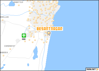 map of Besant Nagar