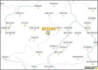 map of Beşdam