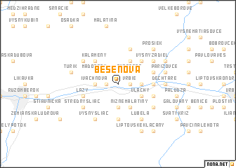 map of Bešeňová