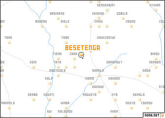 map of Bésetenga