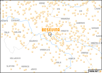 map of Beševina