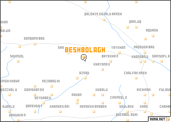 map of Besh Bolāgh