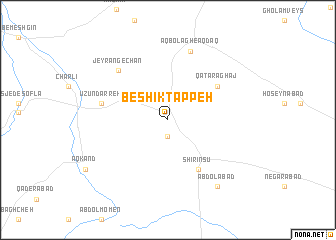 map of Beshīk Tappeh