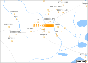 map of Besh Khanom