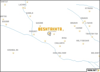 map of Besh-Takhta