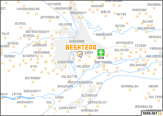 map of Besh-Tepa