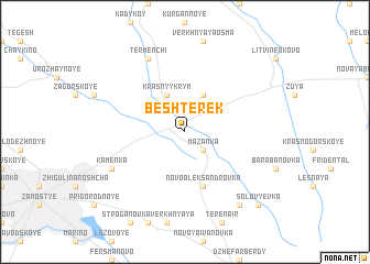 map of Besh Terek